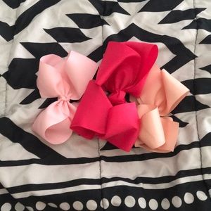 3 Pink Hairbows
